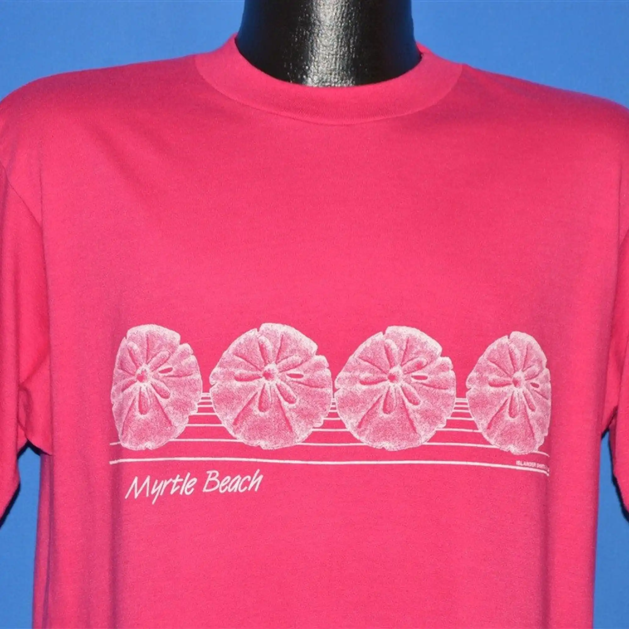 тениска на 80-те години на Myrtle Beach South Carolina Sand Dollar среден размер