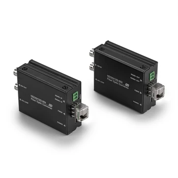 1-канален мини-конвертор 12g-SDI в оптични влакна с обратна връзка, Tally / RS458 за излъчване на HD-видео