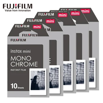 10/50/100 Листа Фотохартия Fuji Fujifilm Instax Mini 12 8 9 Черно-бели черно-бели Филми за фотоапарат Mini Instant 11 97s 25
