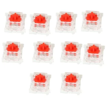 10 бр. Пластмаса за черешово-червен 3-контакт механичен превключвател MX RGB Смяна на клавиатурата
