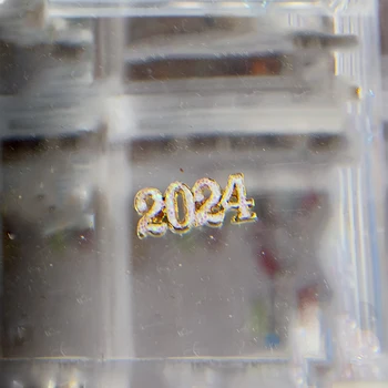 10шт Блестящи 2024 плаващи окачване за живия стъкло медальон, огърлица, гривна, часовник