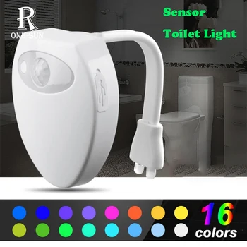 16 Цвята Led Сензор за Движение Тоалетка лека нощ Водоустойчив Uv Стерилизационный Лампа за Аварийно Осветление за Тоалетна
