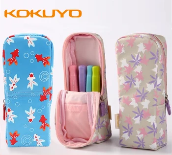 1бр Япония KOKUYO молив случай голям капацитет WSG-PC32 Студентски Държач за химикалки Maple Leaf Лимитирана серия Kawaii Bag