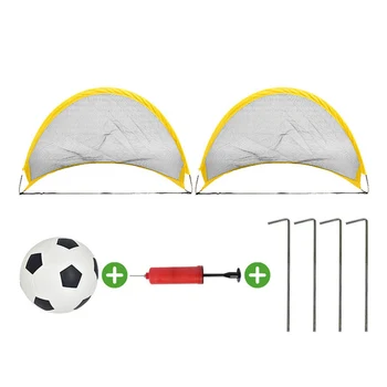 2 елемента Комплект мрежи за футболни порта Сгъваема Палатка за тренировъчни порта Детски Играчки за игри на закрито и на открито