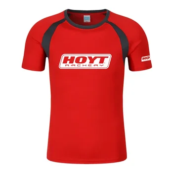 2023 Мъжки t-shirt New Hoyt Archery С Принтом Пролет-Лято, Восьмицветная Тениска С Къс Ръкав, Удобна, Дишаща Тениска С кръгло деколте, Топ