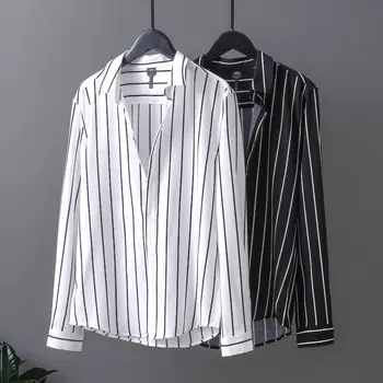 2024 Мъжки ризи на райета с дълъг ръкав, Подходяща за Ежедневни Блузи, Свободна Работно облекло копчета, Официалната Нова Горна дреха P15
