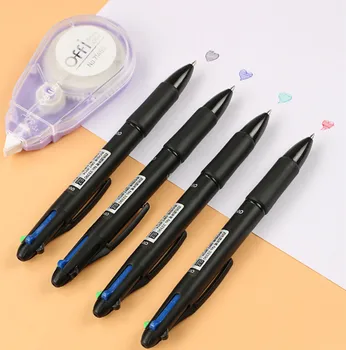 5 Бр 4 Многоцветни химикалки 0,7 мм, Черни, сини, Червени Зелени с дресинг химикалка с 4 цвята мастило за писане на брутния маркер