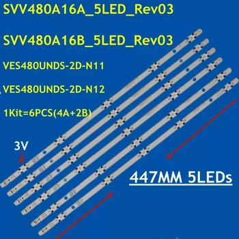 6 бр. Светодиодна лента 5 лампи за SVV480A16A B JL.D48051330-078HS-C JL.D48051330-078AS-C 48FD730017 DB48V15 DLED4828 48HB6T62U 48HB6T72U
