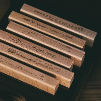 6 опаковки / ПАРТИДА, серия Between fragments, wooden гумен печат, щампи 