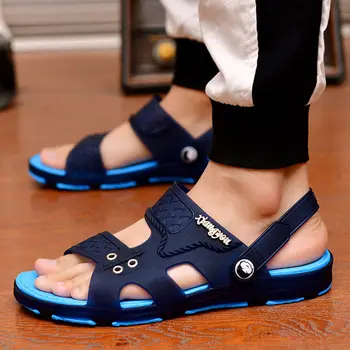 Cresfimix мъжки стръмни удобни нескользящие плажни пролетта сандали мъжки ежедневни висококачествени сини стилни сандали sandalias a5756
