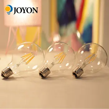 Edison Led Лампа с нажежаема жичка G80 G95 G125 Голяма Глобална Електрическа Крушка 4 Вата 6 W И 8 W Лампа с нажежаема жичка E27 Стъклена Вътрешна Лампа AC220V