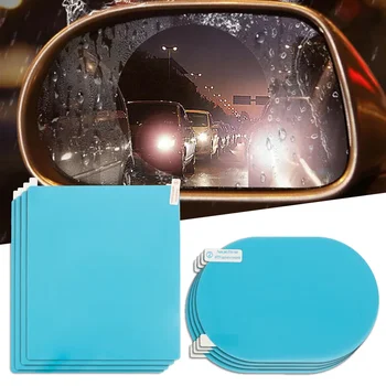 HD Прозрачен непромокаемая филм с антирефлексно покритие и защита от замъгляване, водоустойчив филм 8ШТ, автомобилни огледала за обратно виждане 3 размера Защитно фолио за автомобилни огледала