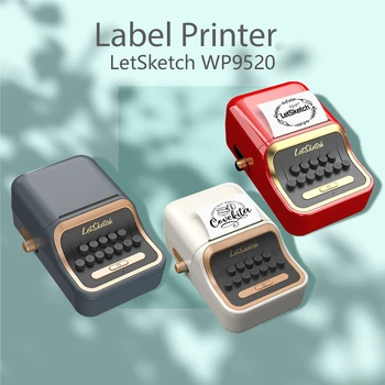 LetSketch WP9520 Label Maker, Портативен Bluetooth Термопринтер на етикети, Съвместим с Android и iOS за дрехи на дребно промишленост