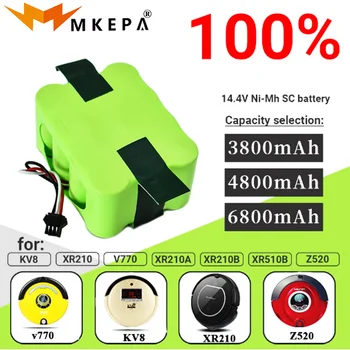 MKEPA 14,4 V Ni-Mh SC Акумулаторна батерия 6800 mah за KV8 XR210 XR510 XR210A XR210B XR510B XR510C Робот-Прахосмукачка За Подметания