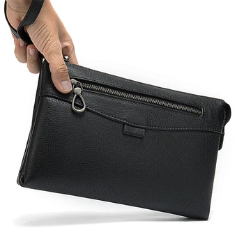 Newsbirds 2022 Мъжки клатч-чантата с каишка на китката, модерен дълъг портфейл в бизнес стил, клатч, чанта за телефон, чанта-плик