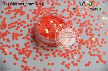 RI-10 Pearlescent преливащи се цветове, оранжево-червени на цвят точка на формата на конфети блясък с пайети за декорация със собствените си ръце 1 пакет = 50 грама