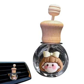 Авто Аромат Празна Стъклена бутилка Cartoony Флакон с Освежителя на въздуха Скоба за парфюми отдушник Дифузор етерични масла за ароматерапия
