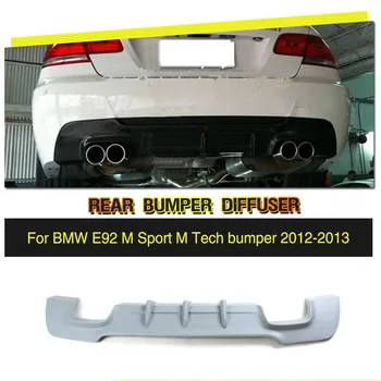 Автомобилен стайлинг FRP Сив Конус за Устни Задната Броня на BMW Серия 3 335i E92 E93 M sport Coupe Convertible bumper only 2012 2013