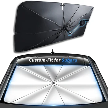 Автомобилни сгъваеми сенници за предното стъкло, чадъри, защита от слънцето, козирка, Подходящи за Subaru със завъртане на 360 °, Аксесоари с гъвкава дръжка