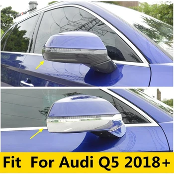 Аксесоари За Audi Q5 2018 - 2022 ABS Хром/Углепластиковый Вид на Огледала за Обратно виждане, Протирающий Защитно Декоративна Ивица, Тампон на Капака