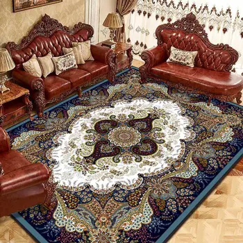 Американски ретро килим за хол от Скандинавски национален стил, Персийски килими, декорация на дома мека мебел, спални, голям нескользящий подложка за пода