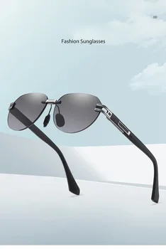 Без Рамки Очила Слънчеви Очила За Мъже Прогресивно Слънчеви Очила В Метални Рамки Оптични Очила По Рецепта На Поръчка