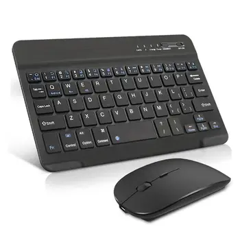 Безжична Bluetooth-съвместима клавиатура и мишка, мини-ультратонкая акумулаторна клавиатура и мишка за Windows система/ Android/IOS