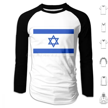 Блузи с качулка Flag Of Israel с дълъг ръкав Flag Of Israel Израел