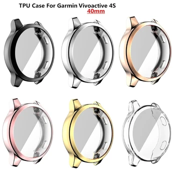 Защитен калъф за екрана е Съвместим с Garmin Vivoactive 4S 40 мм, с пълно покриване на Ултра-защитен калъф с покритие от TPU Dropship