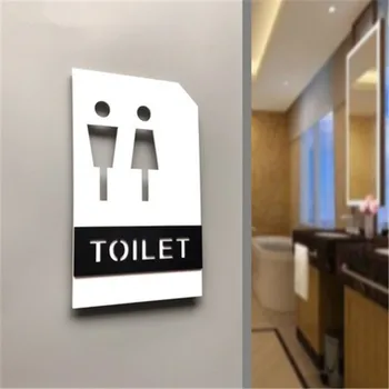 Изсечен знак на вратата, тоалетни За мъже И Жени, Стикер за стена, Плоча, с посочване на номера на хотела, Акрилна плоча с номер дома, изработени по поръчка