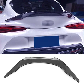 Истински въглеродни влакна спойлер за Toyota Supra A90 2019-2022 г. Задни Утиный опашката Лъскаво Черен Багажника Аксесоари за Крило