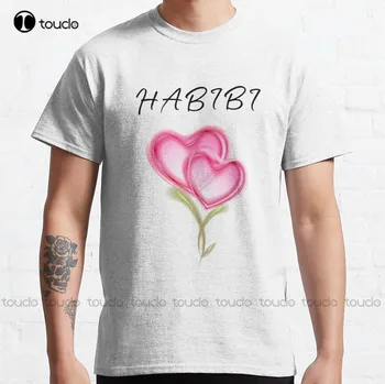 Класическа тениска Habibi Love, висококачествени сладки елегантни ризи от привлекателен памук с шарките на Kawai, градинска облекло
