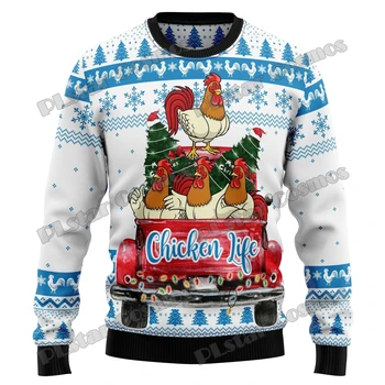 Коледен пуловер с 3D принтом 