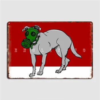 Кучето на дихателен в стил милитари. Метална табела, стенни картини, забавни стикери, калай плакат с клубен бар