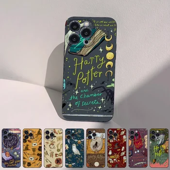 Магически черен калъф за телефон Harry Potter за iPhone 14 Plus 13 12 Mini 11 Pro X XR XS Max силиконов калъф Funda Shell