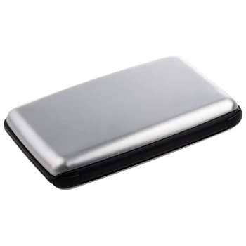 Метален чантата с държач за кредитни карти в алуминиев корпус 2X, сребрист на цвят, с един размер