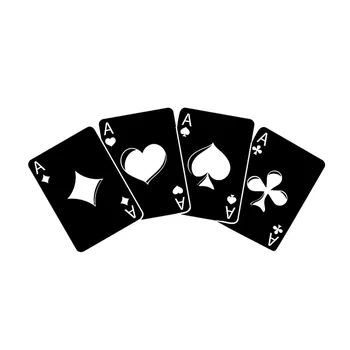 Мода Игра на Покер, Казино Винил Декор на Колата Стикер с Графичен Персонализирани Отразяваща 15,1*7,4 СМ