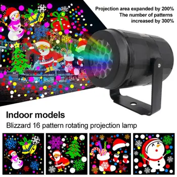 Моделите На Нова Година Коледна Украса Лазерен Проектор Led Светлина Снежинка Лосове Проекционная Лампа Сцена Вътрешно Външно Осветление