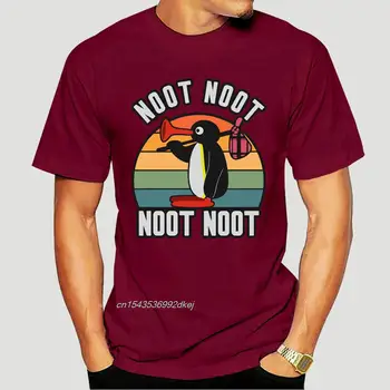 Мъжка черна тениска Noot Noot Pingu Noot Meme, висококачествена тениска 0713D