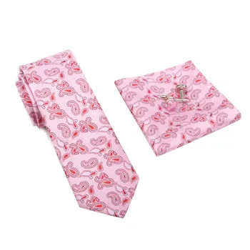 Набор от връзки с цветя модел за мъже, джобна носна кърпичка за сватба, квадратни копчета за ръкавели, ширина 7 см, с вратовръзка, подарочное кърпа за сватбени партита