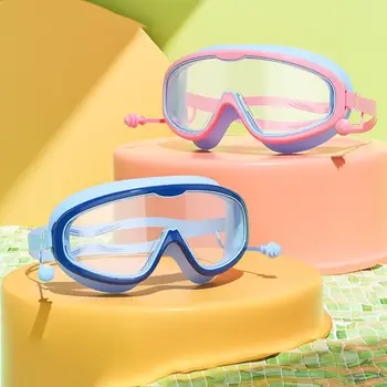 Плувни очила с големи рамки с широк преглед, Фарове за средства за плуване, Водоустойчив силиконови очила за плуване, гмуркане