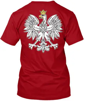 Полска тениска с изображение на щит и златен орел с корона