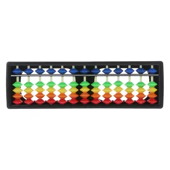 Преносими пластмасови abacus Soroban с 13 колони, цветен брои инструмент