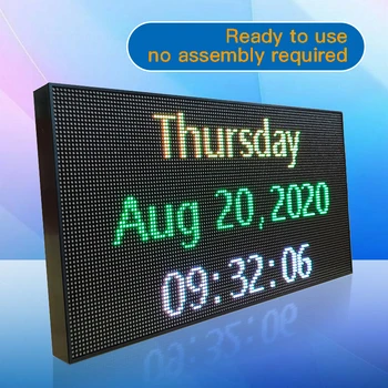 Програмируеми led табела RGB Малък led екран Пълноцветен реклама Прокручивающееся съобщение Текст билборд Показване на време и дата