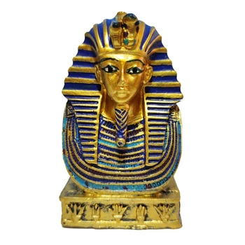 Старата египетска статуетка на фараона Клеопатра, ковчег от смола, ретро-статуя
