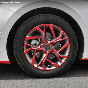 Стикери от карбон на ступицу джанти за Hyundai Sonata DN8 2021 2022 2020 Аксесоари Защитно фолио за автомобилни колела 270 Т За стайлинг на автомобили