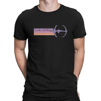 Тениска на Deep Space за мъже Stars Treke Science TV, реколта памучни тениски с кръгла яка, ризи с къс ръкав, идея за подарък, дрехи