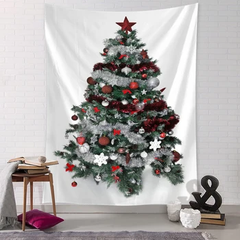 Червена пентаграм, Коледно дърво, гоблени, окачена на стената, богемное минималистичное абстрактно изкуство, празнични подаръци, домашен декор